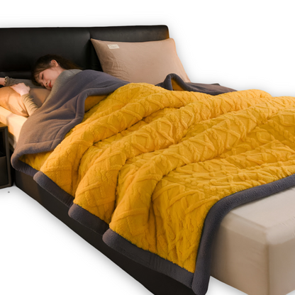 Double Sided Microfiber Fleece Blanket Extra Warm Plush Throw