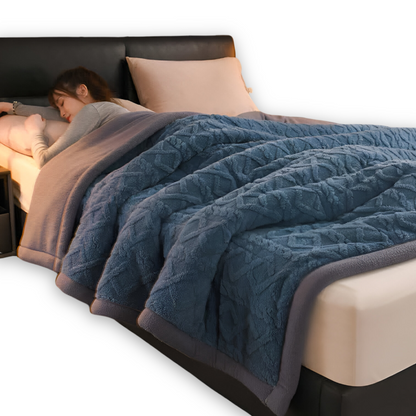 Double Sided Microfiber Fleece Blanket Extra Warm Plush Throw