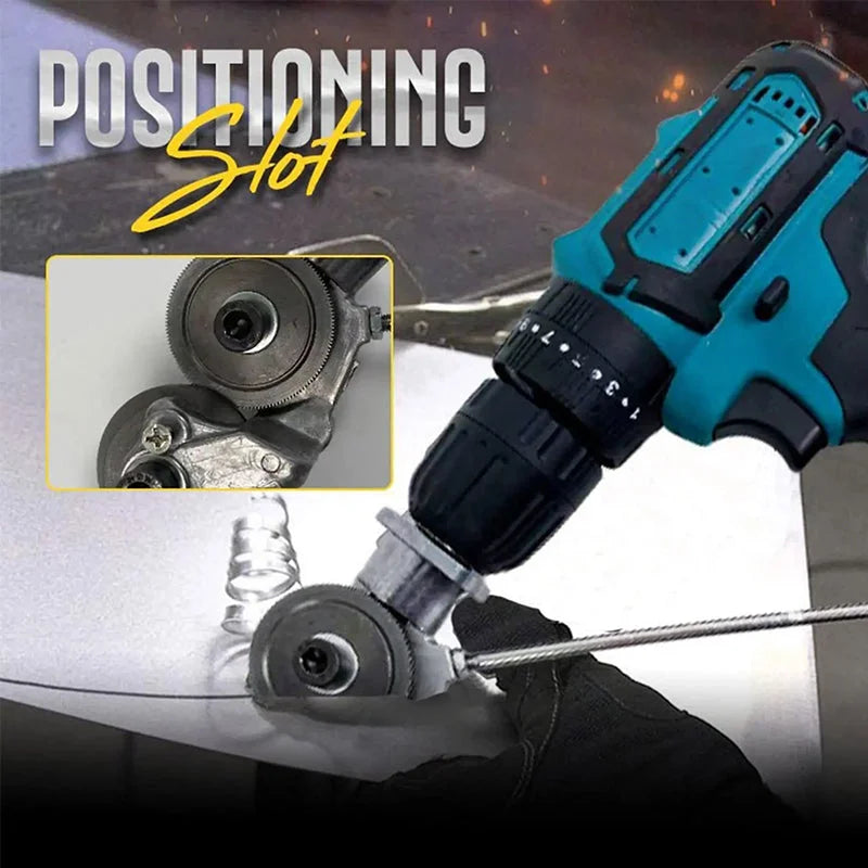 Drill Metal Cutter Attachment Nibbler Tool Sheet Cutting Adapter