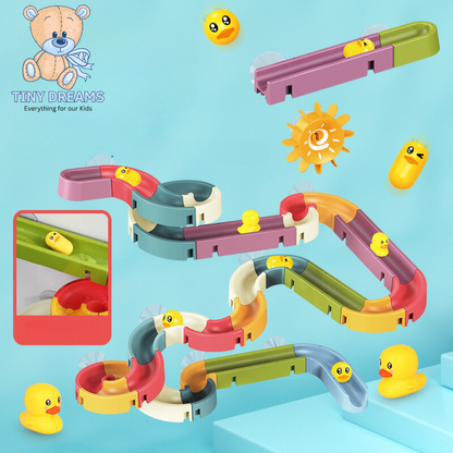 Duck Slide Track Toy Set Kids Building Playset 34 Pieces Creative Toy