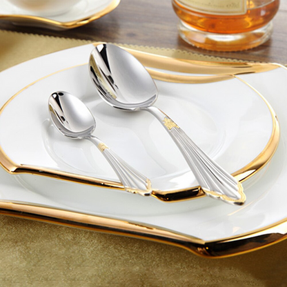 Elegant Handcrafted Cutlery Set Polished Finish Tableware Dining Utensils