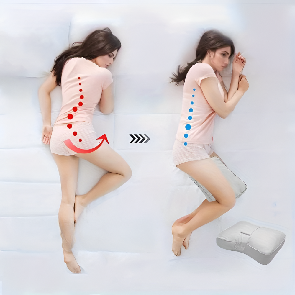 Ergonomic Memory Foam Knee Pillow Adjustable Side Sleeper Leg Support Cushion