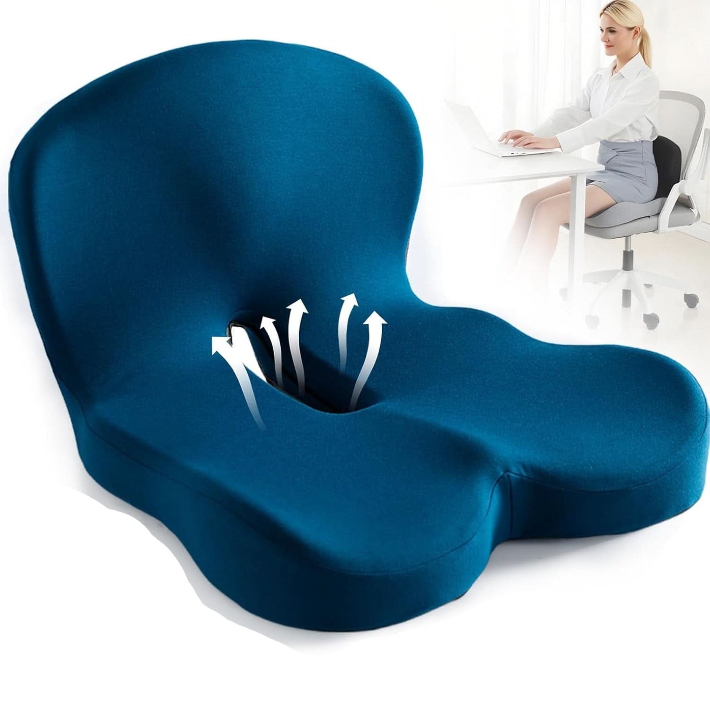 Ergonomic Memory Foam Seat Cushion Office Chair Car Support Cushion