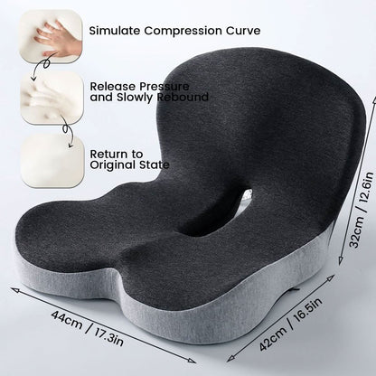Ergonomic Memory Foam Seat Cushion Office Chair Car Support Cushion