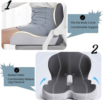 Ergonomic Memory Foam Seat Cushion Office Chair Car Support Cushion
