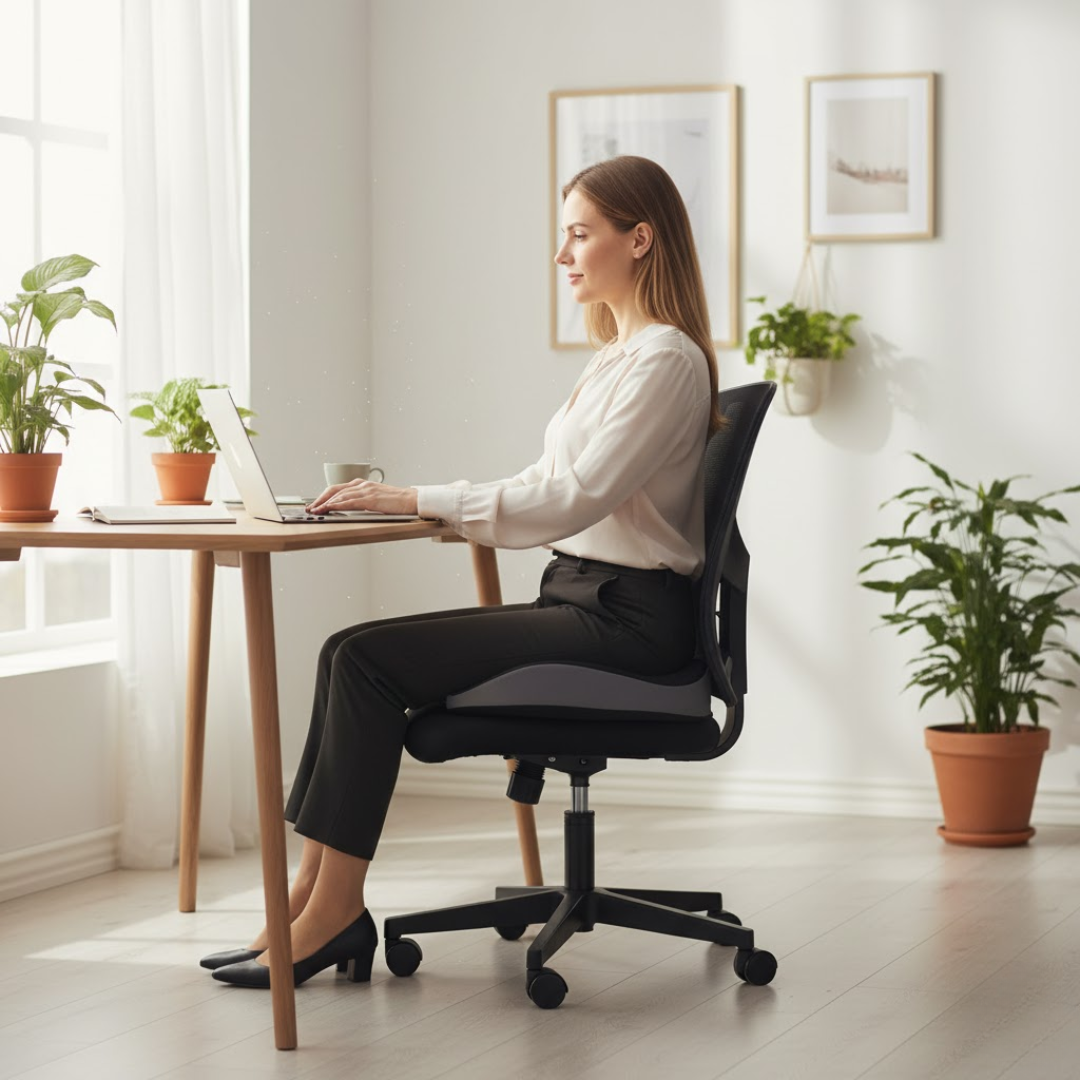 Ergonomic Seat Cushion Memory Foam Chair Pad Pressure Relief