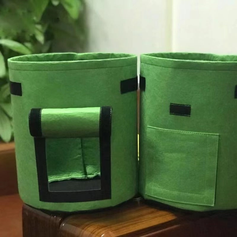 Fabric Grow Bags with Harvest Window for Vegetables