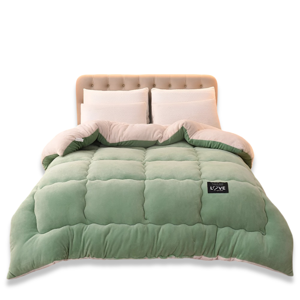 Faux Lamb Wool Winter Duvet Cover Soft Warm Bedding Set