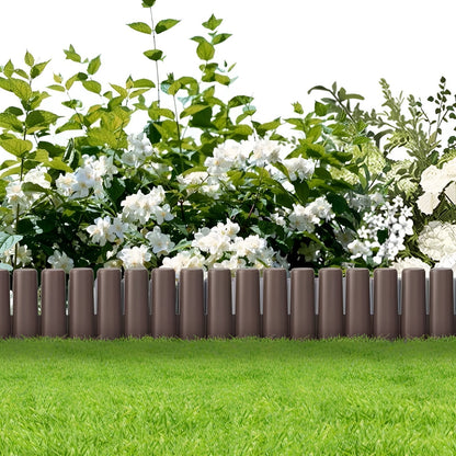 Flexible Garden Border Fence Wood Look Lawn Edging