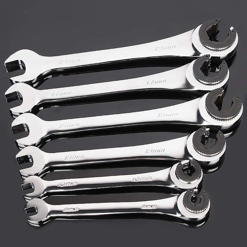 Flexible Head Ratchet Wrench 8mm Pipe Socket Tool
