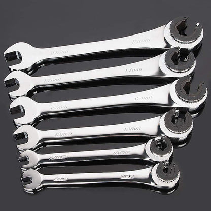 Flexible Head Ratchet Wrench 8mm Pipe Socket Tool