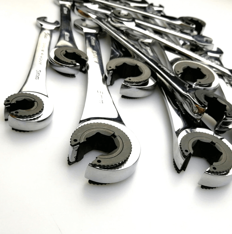 Flexible Head Ratchet Wrench 8mm Pipe Socket Tool