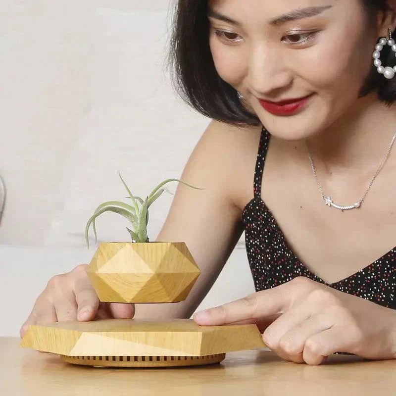 Floating Magnetic Plant Pot 360 Degree Levitating Planter for Indoor Decor
