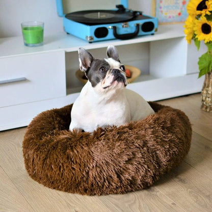 Fluffy Calming Pet Bed Anti Anxiety Plush Dog Cushion