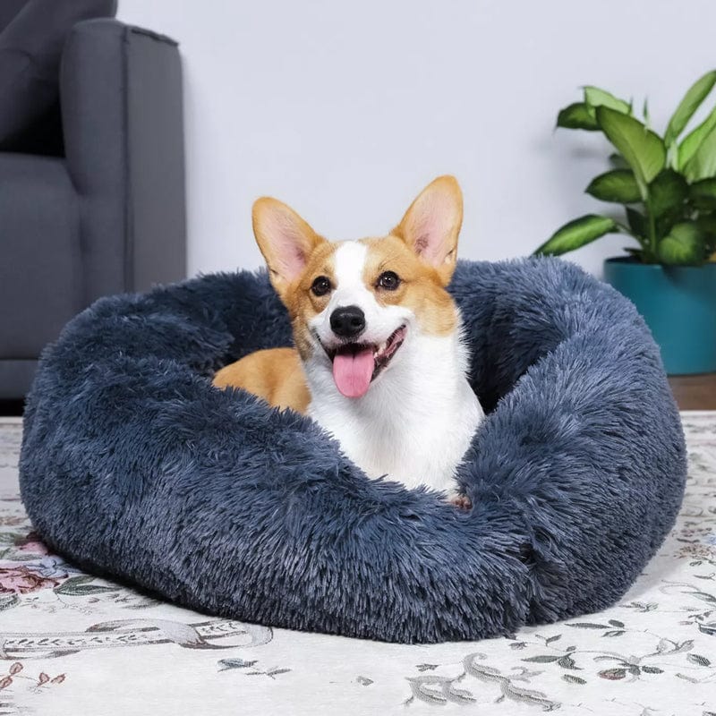 Fluffy Calming Pet Bed Anti Anxiety Plush Dog Cushion