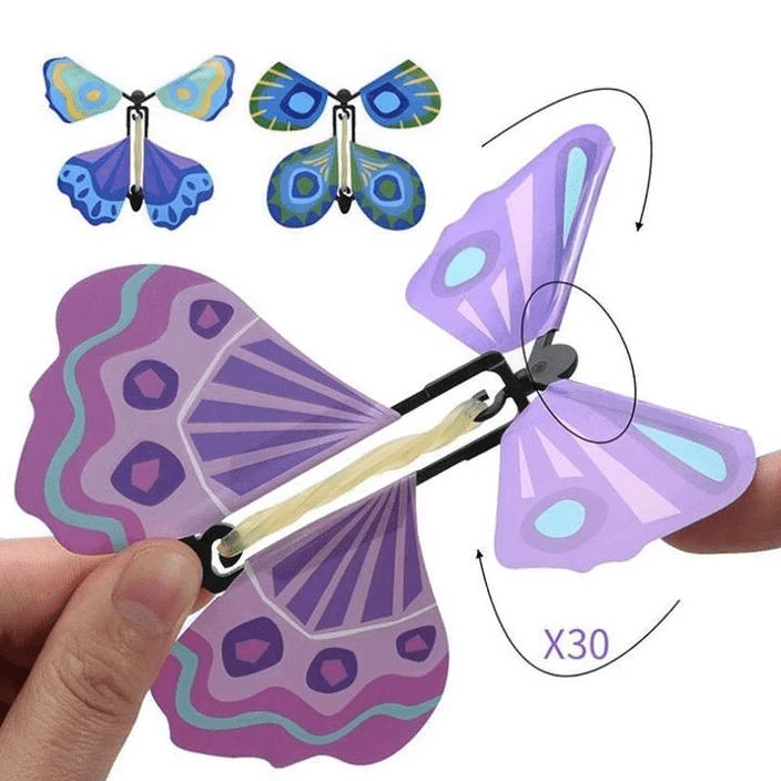 Flying Butterfly Surprise Toy Wind Up Gift Card Decoration