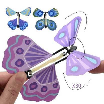 Flying Butterfly Surprise Toy Wind Up Gift Card Decoration