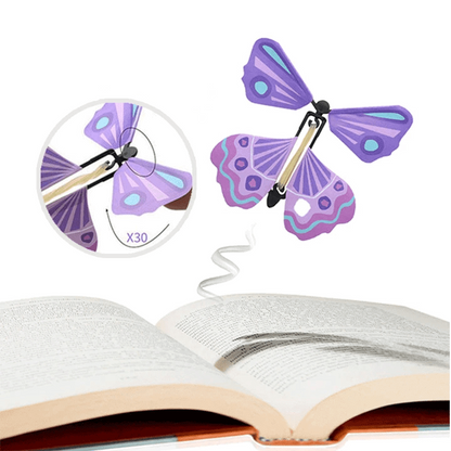 Flying Butterfly Surprise Toy Wind Up Gift Card Decoration