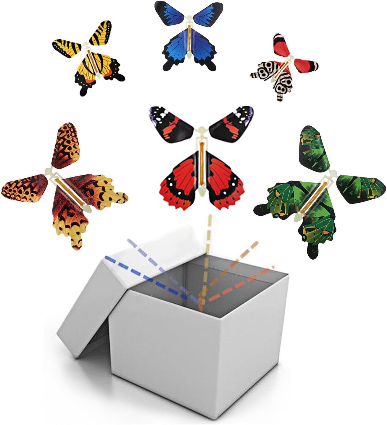 Flying Butterfly Surprise Toy Wind Up Gift Card Decoration