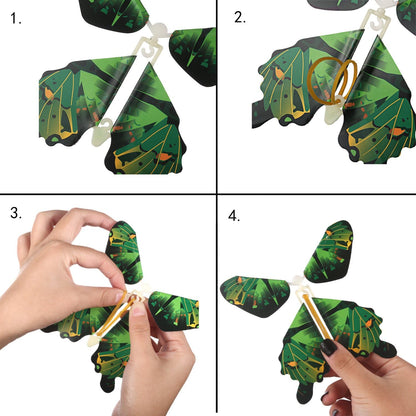 Flying Butterfly Surprise Toy Wind Up Gift Card Decoration