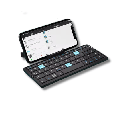 Foldable Bluetooth Keyboard with Stand for Travel and Work