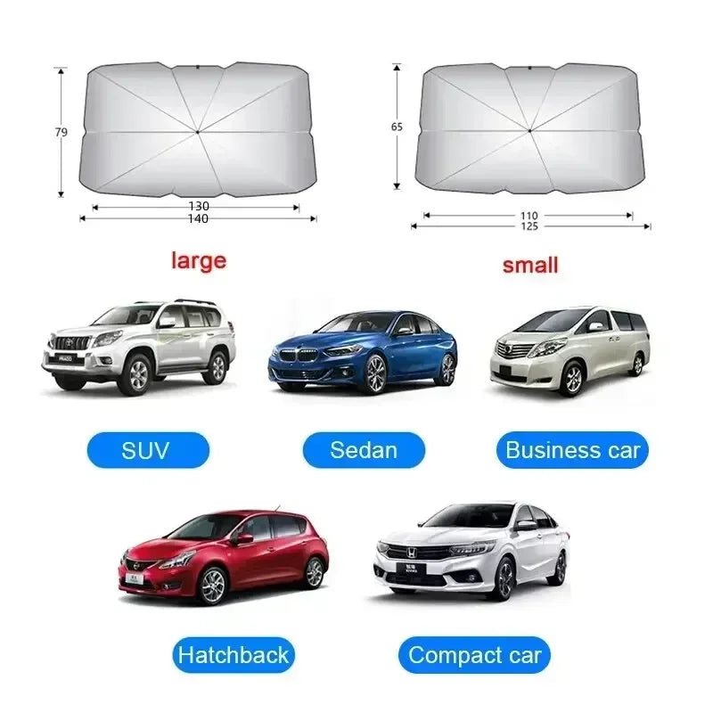 Foldable Car Windshield Sun Shade UV Protection Umbrella