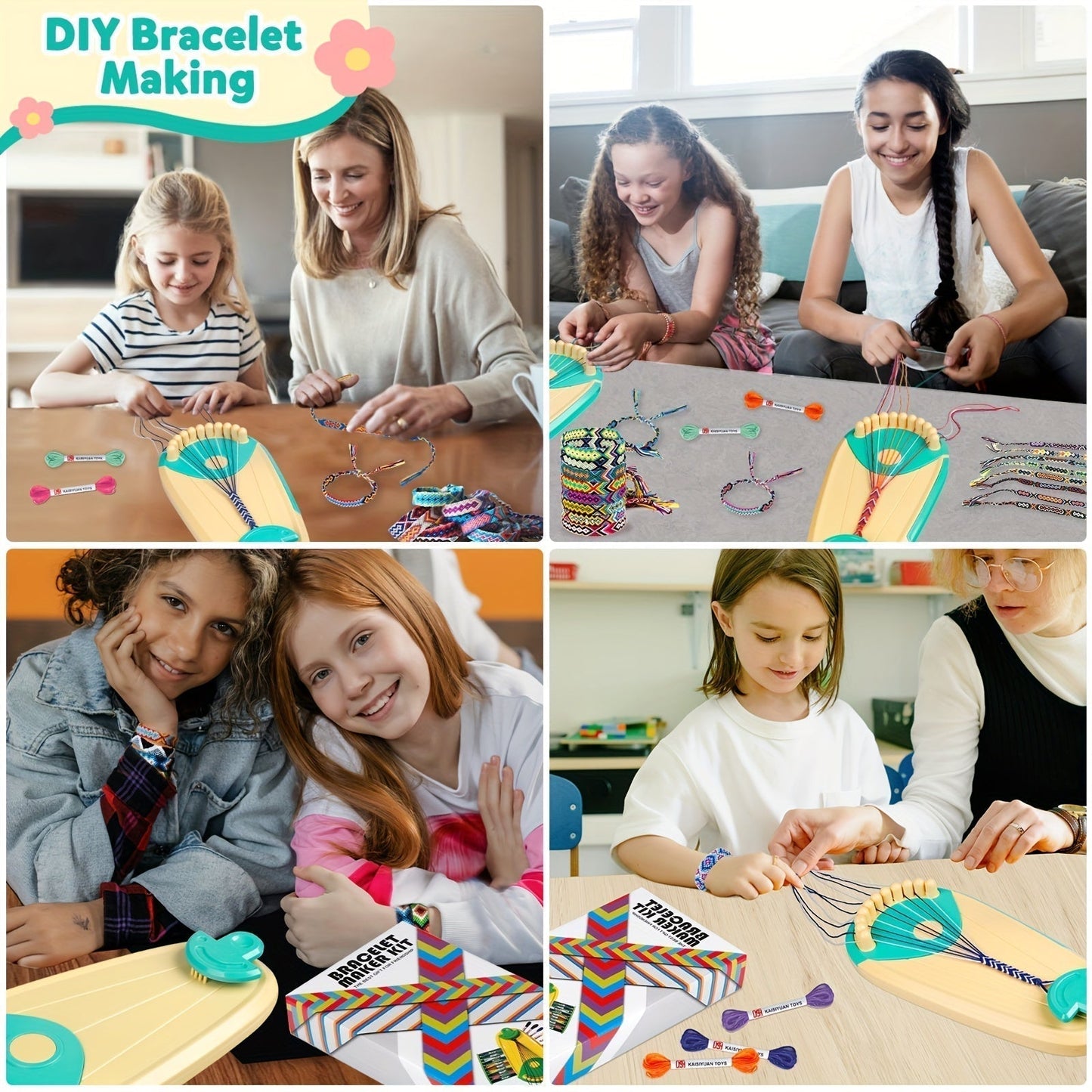 Friendship Bracelet Maker Kit DIY Bracelet Craft Kit Kids Creative Set