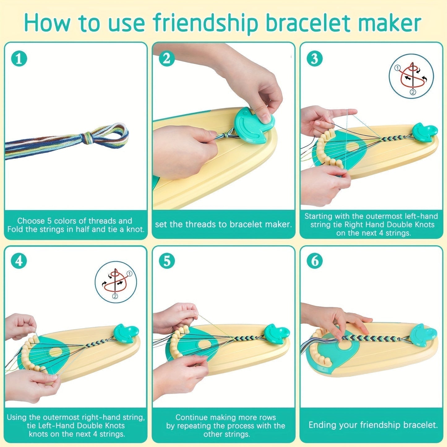 Friendship Bracelet Maker Kit DIY Bracelet Craft Kit Kids Creative Set