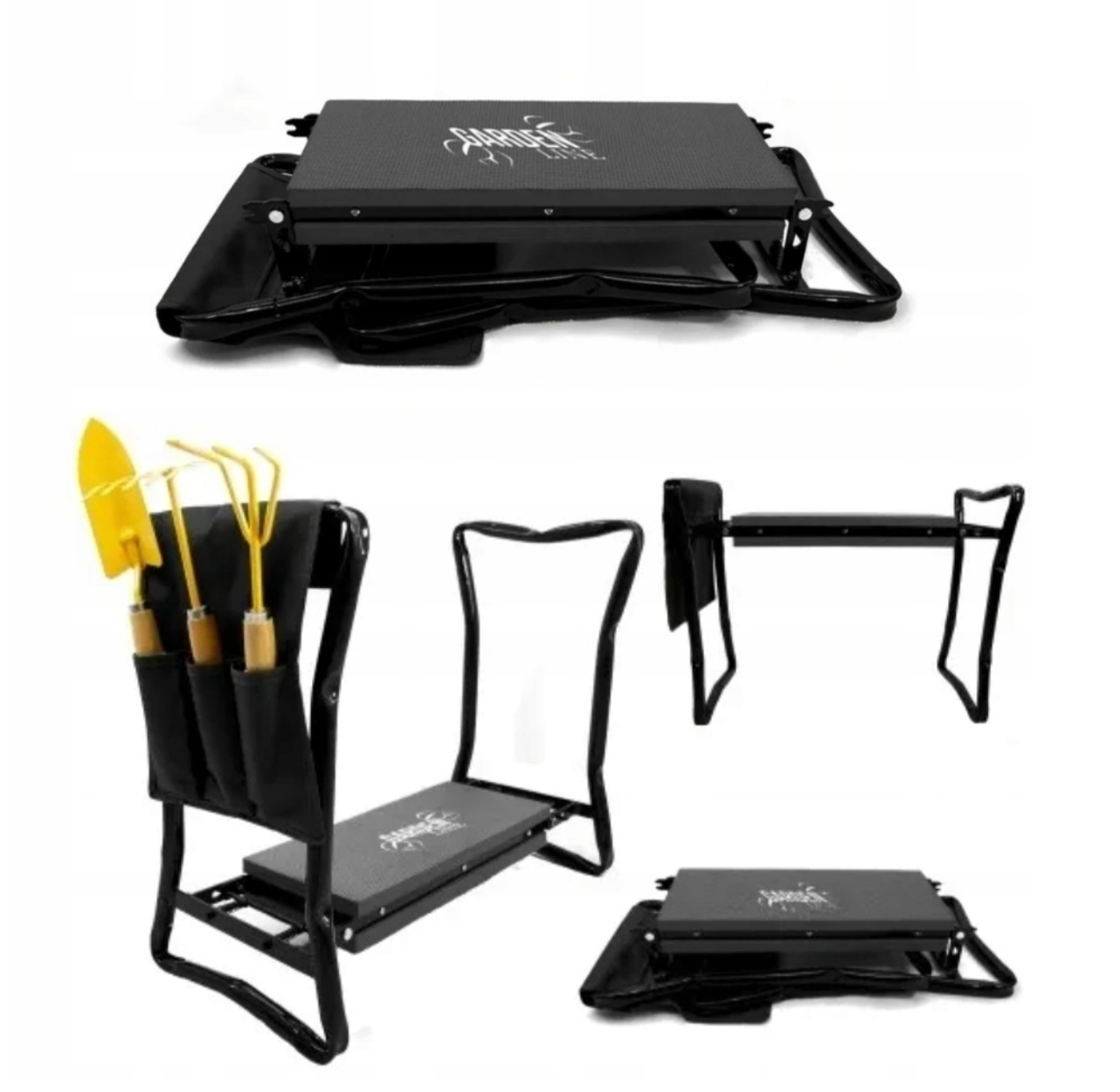 Garden Kneeler Seat Foldable Bench Cushion Gardening Stool