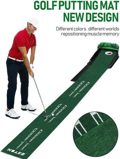 Golf Putting Mat Return System Indoor Practice Trainer