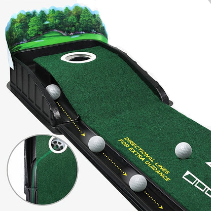 Golf Putting Mat Return System Indoor Practice Trainer
