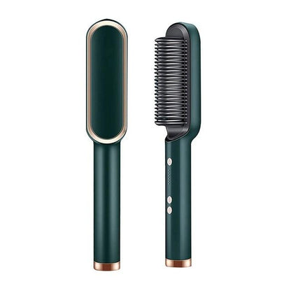 Hair Straightening Comb Ionic Heated Styling Brush Adjustable Heat