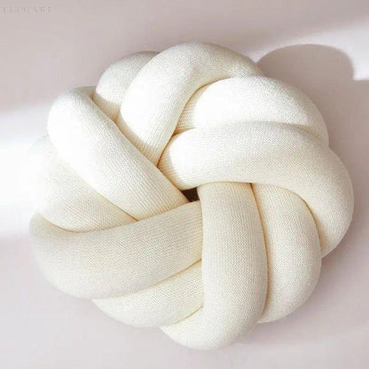 Handcrafted Knot Cushion Plush Cotton Decorative Pillow