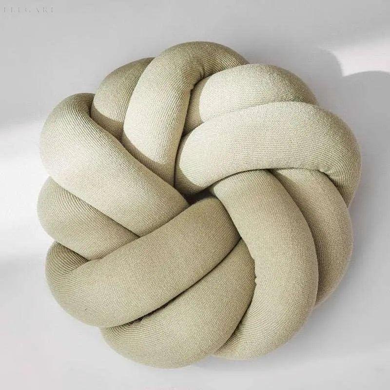 Handcrafted Knot Cushion Plush Cotton Decorative Pillow