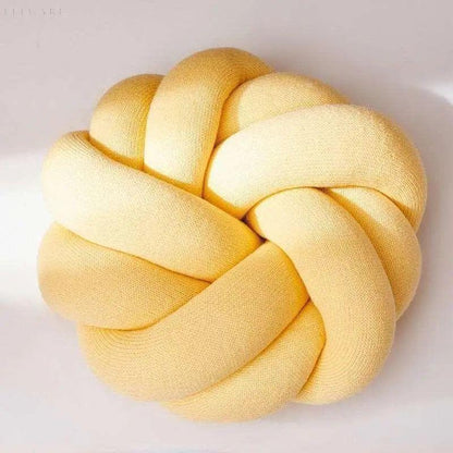 Handcrafted Knot Cushion Plush Cotton Decorative Pillow