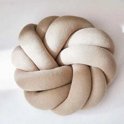 Handcrafted Knot Cushion Plush Cotton Decorative Pillow