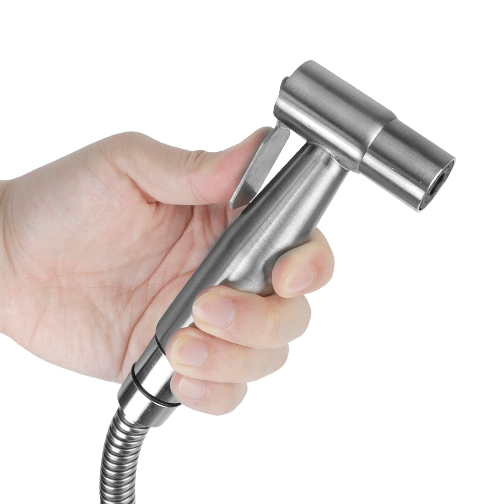 Handheld Bidet Spray Stainless Steel Adjustable Water Pressure Bathroom Hygiene Cleaner