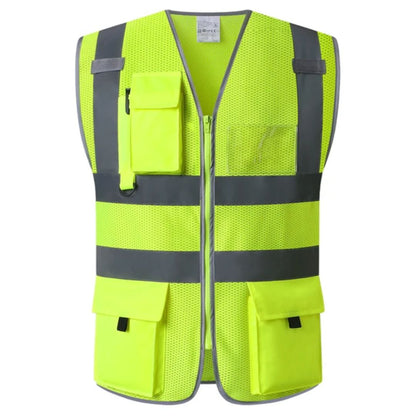 High Visibility Safety Vest Reflective Workwear Lightweight Utility Vest