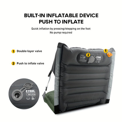 Inflatable Outdoor Chair Adjustable Backrest Portable Air Lounge Seat