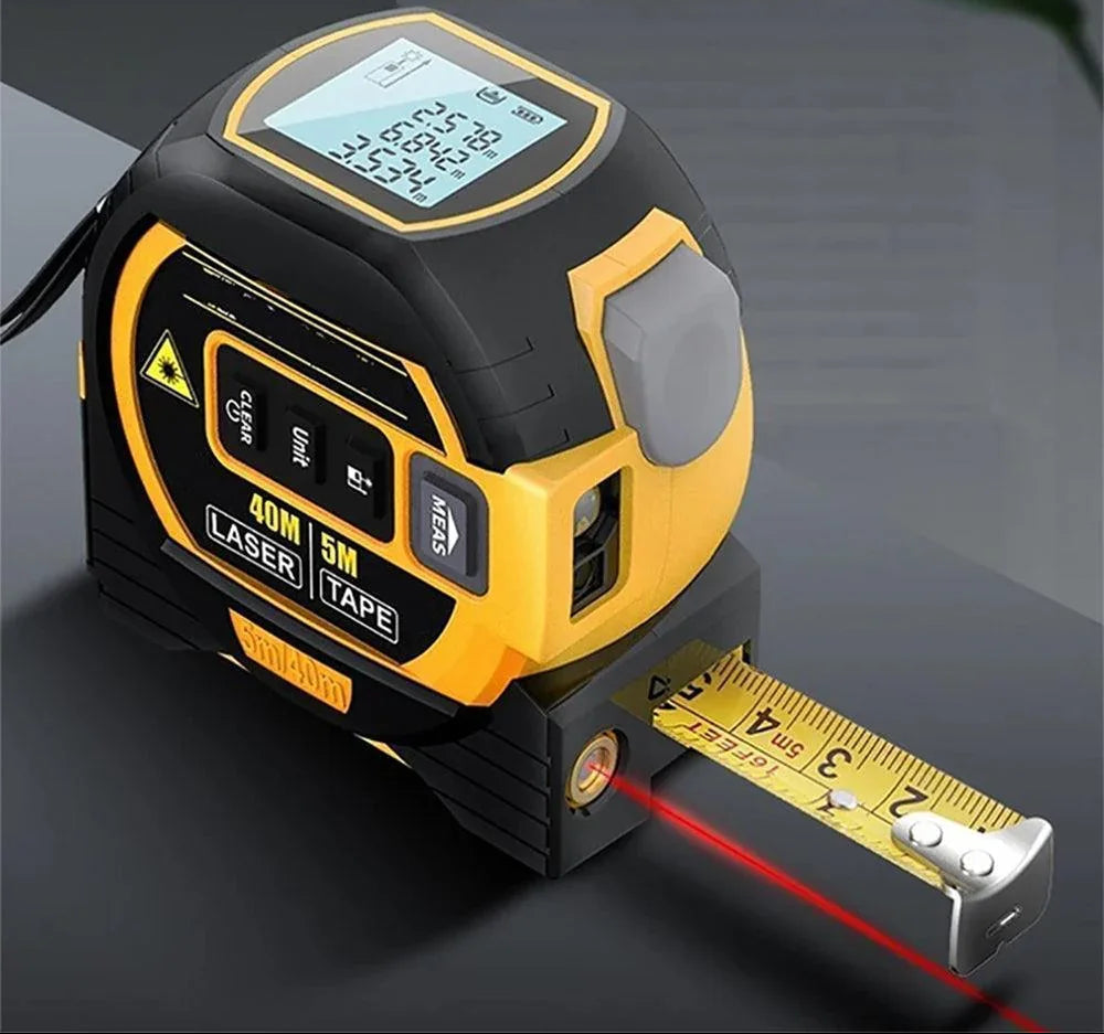 Infrared Laser Measuring Tape 3-in-1 Digital Distance Area Volume Tool