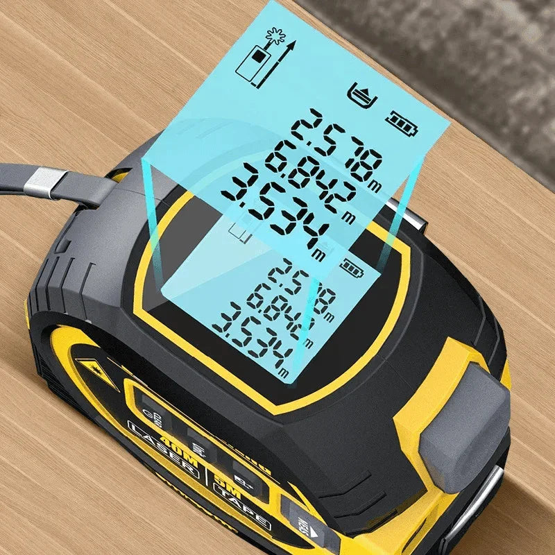 Infrared Laser Measuring Tape 3-in-1 Digital Distance Area Volume Tool