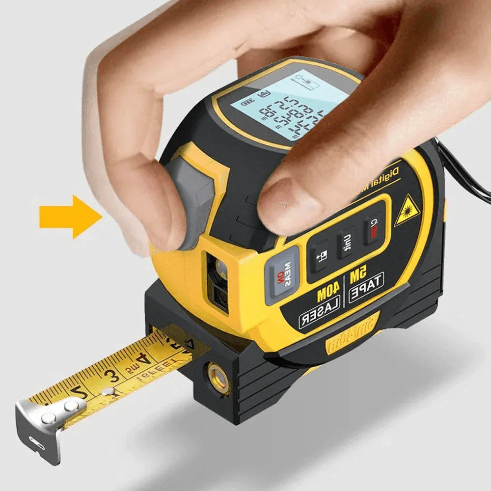 Infrared Laser Measuring Tape 3-in-1 Digital Distance Area Volume Tool