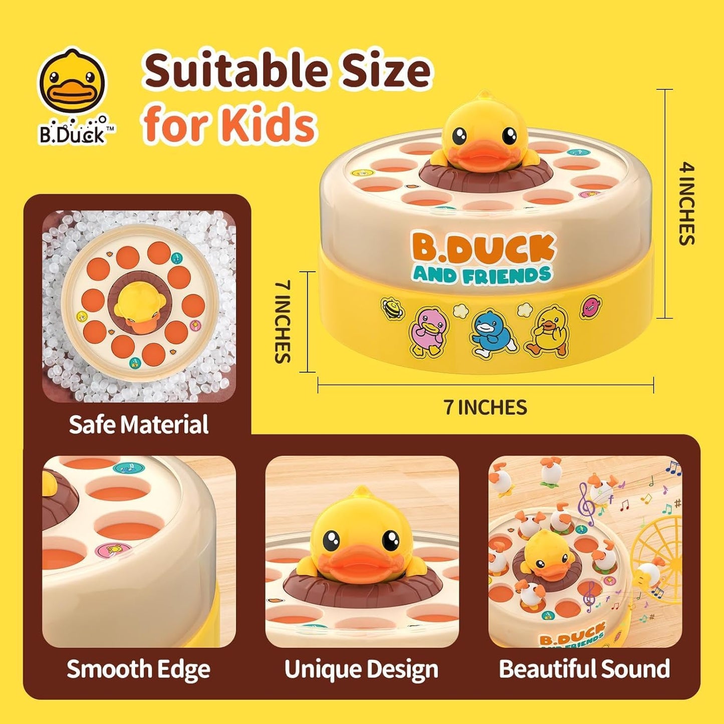 Interactive Duck Toy Kids Play Toy Motor Skills Learning Toy