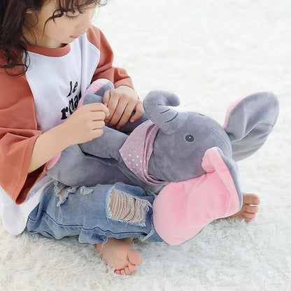 Interactive Elephant Plush Toy Peekaboo Talking Stuffed Animal