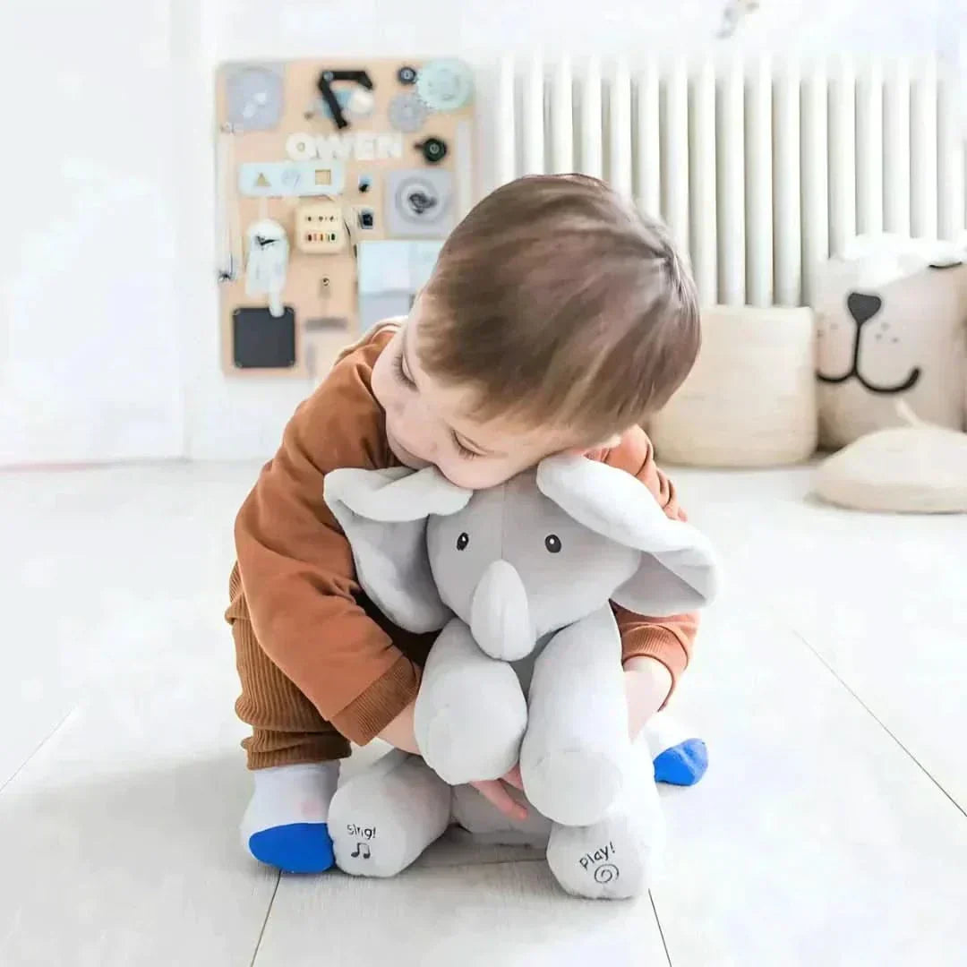 Interactive Elephant Plush Toy Peekaboo Talking Stuffed Animal