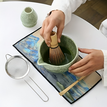Japanese Matcha Tea Ceremony Set Ceramic Bowl Bamboo Whisk Gift Kit
