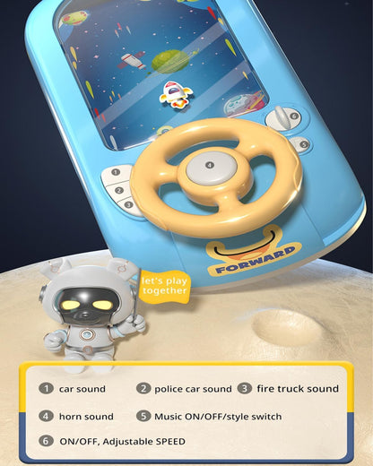 JuniorRacer Kids Simulation Racing Game Interactive Steering Wheel Toy