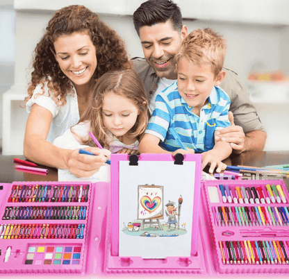 Kids Art Drawing Set 208 Piece Coloring Kit Creative Supplies