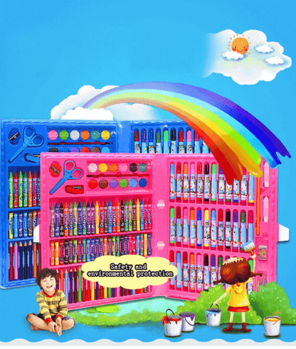 Kids Art Drawing Set 208 Piece Coloring Kit Creative Supplies