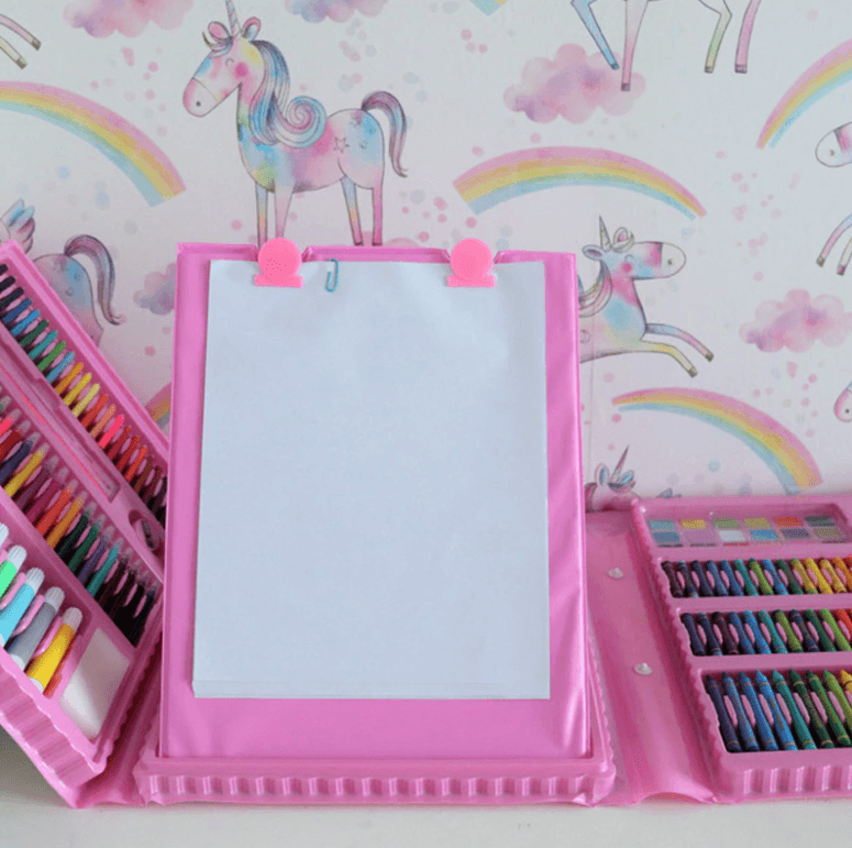 Kids Art Drawing Set 208 Piece Coloring Kit Creative Supplies